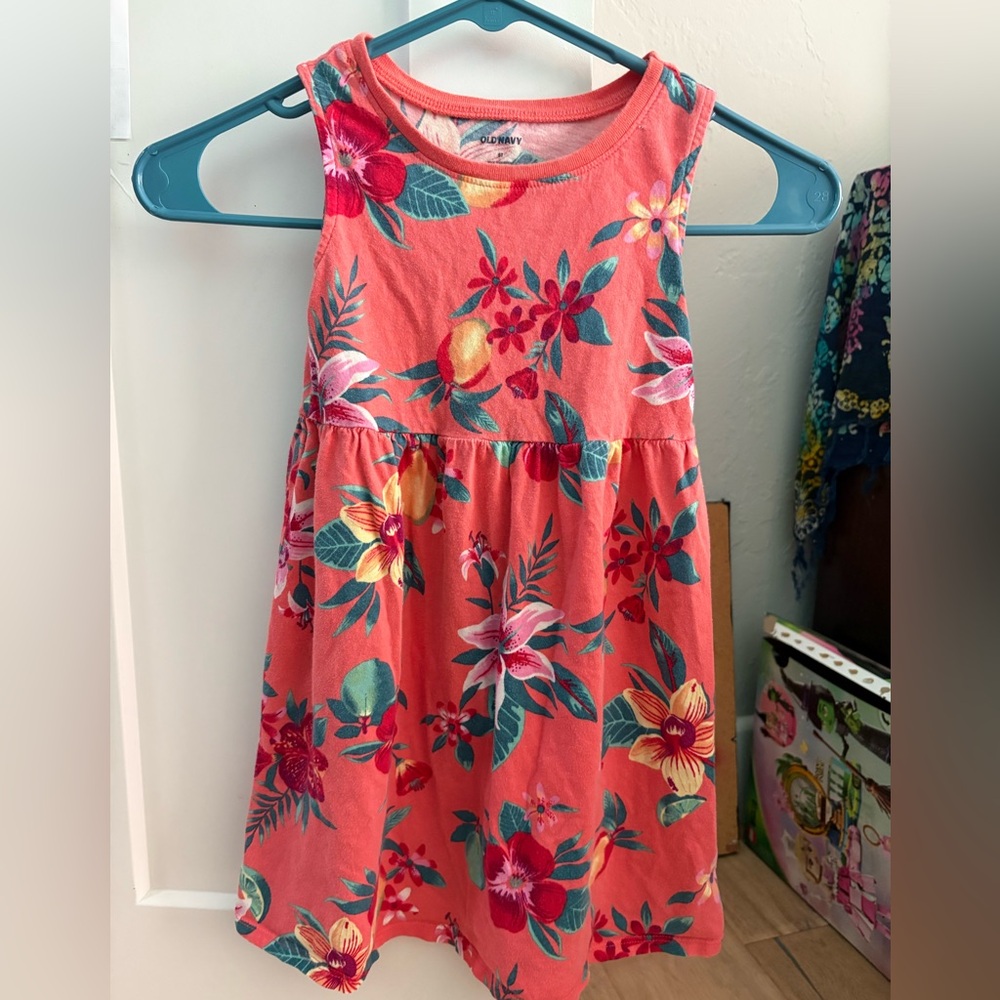 Old Navy Coral Floral Dress